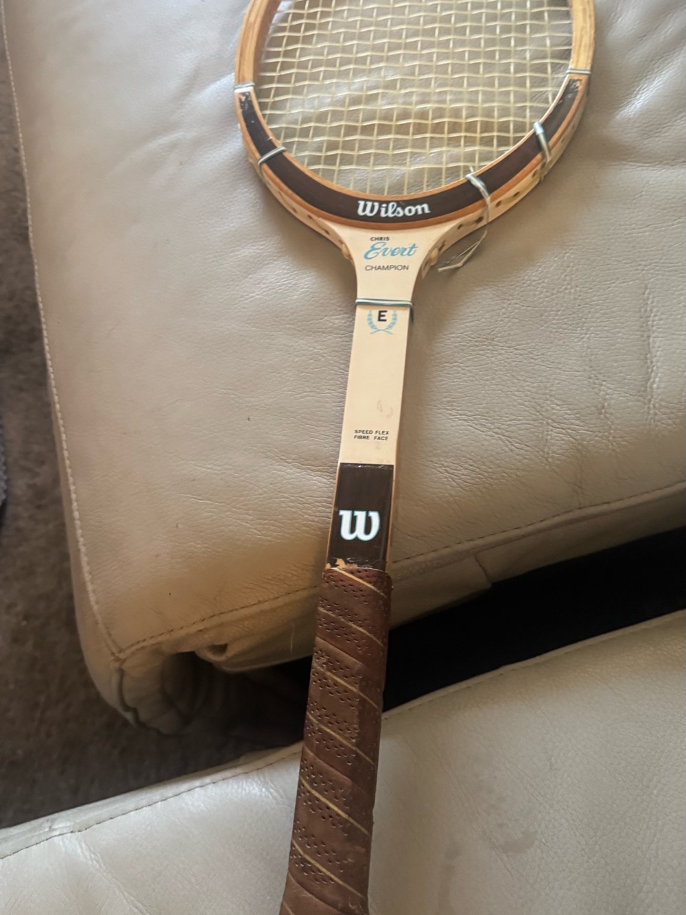 Vintage Wilson Chris Evert Brown Tennis Racket